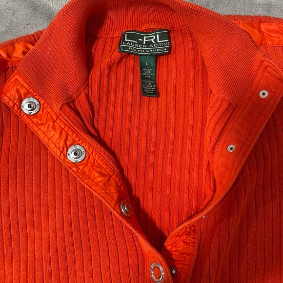 Vintage Ralph Lauren Orange Quarter Snap - Picture 4 of 7